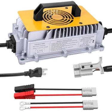 Imagem de Carregador de bateria de lítio LiFePO4 de 29,2V 30A projetado para bateria LiFePO4 de 24 V, com várias proteções de segurança, suporta função de carregamento de 0V para reativar ou reparar bateria não