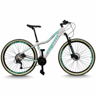 Imagem de Bicicleta Aro 29 Cripto 24 Marchas Freio Disco C/suspensão Pneu Bege - Branco/verde - 15&quot; Branco/verde