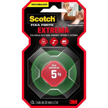 Imagem de Fita Dupla Face Scotch Fixa Forte Fixação Extrema 24mm x 2 Metros - HB