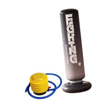 Imagem de Colaxi Saco de pancadas para crianças, Bopper inflável para caratê e boxe, Saco de pancadas inflável, Sacos de boxe para presentes, meninos e meninas, Gark Gray, 1.2m