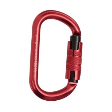 Imagem de UGPLM Mosquetão Grampo em forma de D Mosquetão Ganchos para pendurar equipamentos Fivela Parafuso Trava Gancho de escalada para caminhadas Coleira para cães