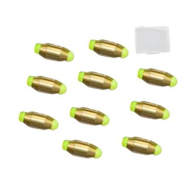 Imagem de menolana Chumbadas de pesca, pesos de pesca, acessório de equipamento com caixa, chumbadas de peso de cobre removíveis para pesca em água salgada, 0.5 10 peças