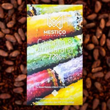 Imagem de Mestiço Chocolates Cachaça & Amburana, 72% Cacau, Chocolate Artesanal Brasileiro, 60g
