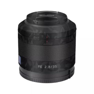 Imagem de Adesivo de câmera antiarranhões com tampa de lente para Sony FE 35 mm F2.8 Película protetora decalque 35 2.8 (Shadow Camo Black)