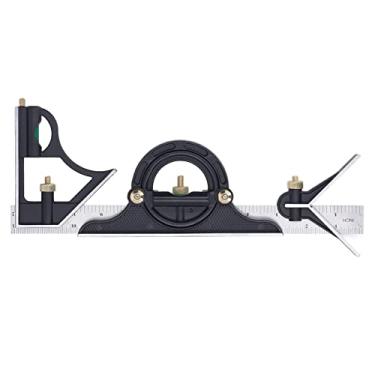 Imagem de Combinação de 300 mm quadrado quadrado aço inoxidável de aço multifuncional ângulo de profundide Medição régua para engenharia de metalworking em madeira engenharia