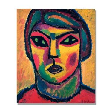 Imagem de NHLDZYH Alexej von Jawlensky Impressões artísticas - Pintura de retrato - (Maturidade) - Pôster de decoração de parede vintage. Somente tela de 70 x 84 cm - 27,5 x 33,1 pol