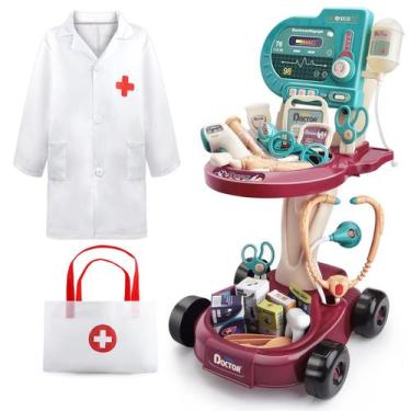 Imagem de Brinquedo Doctor Kit Deejoy para crianças com posto médico de 24 peças