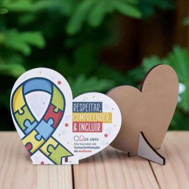 Imagem de Kit 10 Lembrancinhas Coração Dia Mundial de Conscientização do Autismo