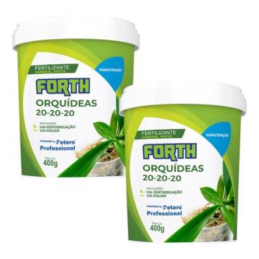 Imagem de Kit 2 Fertilizante Forth Peters para Orquídeas 20-20-20 - 400 g
