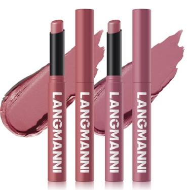 Imagem de Jolilab 2 batons de veludo fosco, nude, fosco, macio, cor escura, bastão de alta pigmentação, à prova d'água, protetor labial, beleza, cosméticos, presente para meninas e mulheres (nº 07 + 08)