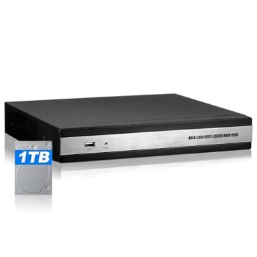 Imagem de Douevo Gravador DVR de segurança de 8 canais com disco rígido de 1 TB, gravador de vídeo digital de vigilância H.265+8 CH, DVR CCTV híbrido 6 em 1 (TVI/AHD/CVI/XVI/CVBS/IPC) para câmera de segurança