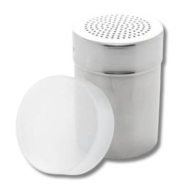 Imagem de Saleiro De Aço Inox Prime Com Tampa Porta Condimentos Temperos Orégano