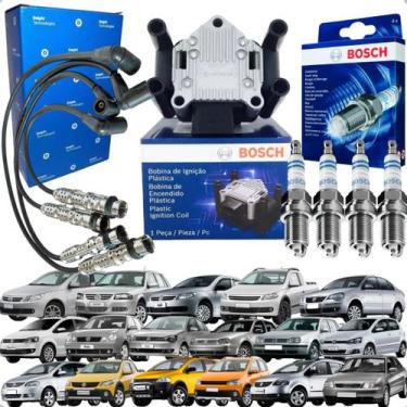 Imagem de Kit Bobina Cabo e Vela Ignição Volkswagen Gol Voyage A3 Polo Spacefox 