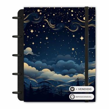 Imagem de Caderno de Disco Noite Celestial 160 pgs 90g Capa Dura 6 Divisórias Inteligente Pequeno A6~11 cm x 15 cm Achala