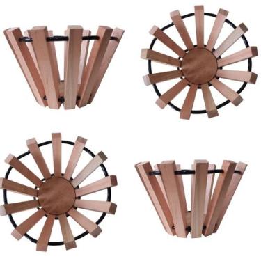 Imagem de Cachepot Madeira Redondo Rustico Para Plantas e Orquideas - Orquiflora