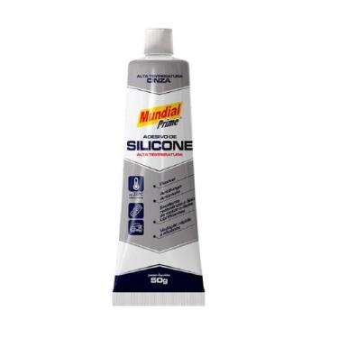 Imagem de Silicone Acético Alta Temperatura Cinza 50g - Mundial Prime