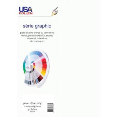 Imagem de Papel para Impressao A4 OFFSET Branco 120G. PCT.C/50 - Usa Folien