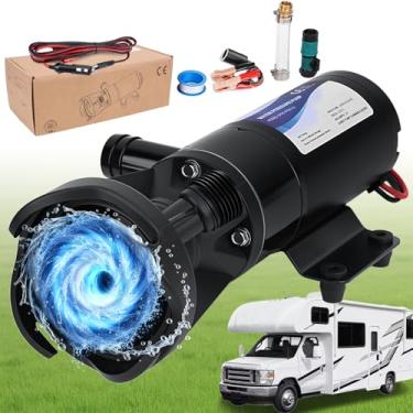Imagem de Kit de bomba maceradora RV 12V - Bomba de lixo portátil de 12 GPM para trailers classe A/B/C e trailers de viagem cozinha banheiro, com liberação rápida, mangueira, braçadeiras, 15 galas/min (MOTOR 7