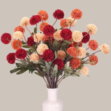 Imagem de Flores artificiais CEWOR Fall for Vase, 10 peças de decoração de mesa