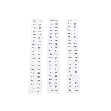 Imagem de Cryfokt Adesivo de Chave de Piano de Polegar, Decoração de Porca de Música 3 Pcs Kalimba Nootstickers para Iniciantes para o Piano de Pãezinha de 17 Chaves (Branco)
