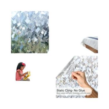 Imagem de Filme De Janela De Vidro Fosco Adesivo Estático Bloqueador De UV Remov