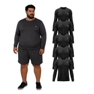 Imagem de Kit 5 Camisetas Com Proteção UV FPS50 Manga Longa Plus Size - Roger, G