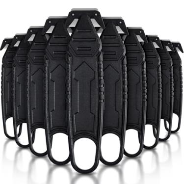 Imagem de Therwen 30 facas de corte de caixa de segurança de aço inoxidável abridor de pacote de lâmina oculta com divisor de fita para papelão, carta, saco de trabalho, correias, ferramenta utilitária de filme