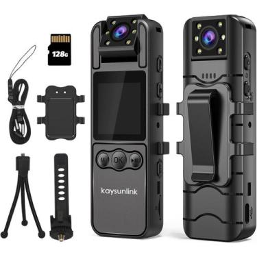 Imagem de Câmera corporal kaysunlink Pro 1080P FHD com áudio e visão noturna