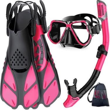 Imagem de Conjunto de equipamentos de mergulho Zenoplige Mask Fins Snorkel para 