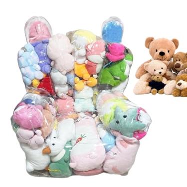 Imagem de Rrlihjgu Cadeira Para Armazenar Pelúcias | Cadeira Puff Armazenamento Transparente para Crianças,Organizador Com Fecho Eclair Para Sala De Aula Quarto De Crianca Creche Dormitorio