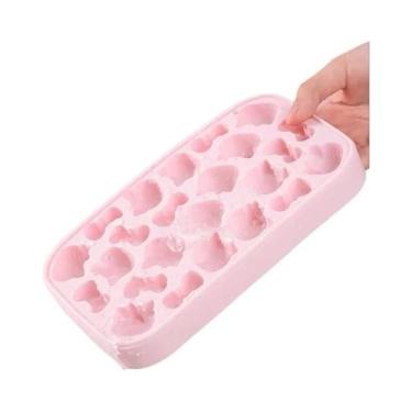 Imagem de Forma De Gelo De Silicone Hello Kitty Rosa, Moldes De Gelo 3D Fofos Co