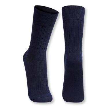 Imagem de Meia Cano Longo Social Lupo 01795-004 Masculina Canelada Modal T. 37/4