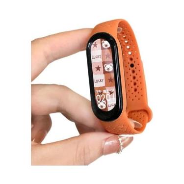 Imagem de Pulseira De Fibra De Carbono Para Xiaomi Mi Band 7 NFC, Pulseira De Si