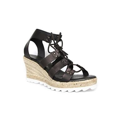 Imagem de Tênis de couro feminino plataforma plataforma Agilis Barcelona com palmilha de memória, Aragão, Preto, 7