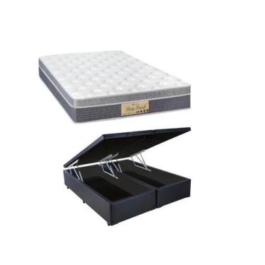 Imagem de Colchão Casal Queen Sleep Fresh Sankonfort + Cama Box Baú Blindada 158