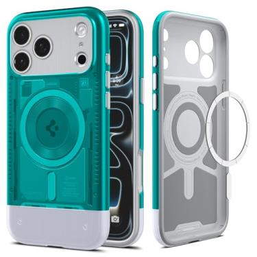 Imagem de Capa Spigen para iPhone 17 Pro, Classic C1 [MagFit] Projetada para Apple iPhone 17 Pro - Azul Bondi