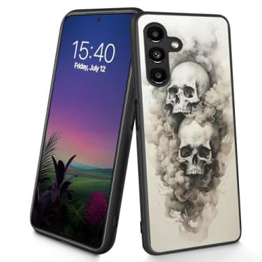 Imagem de Bxgolkgd Projetada para Galaxy A17 5G, capa protetora antiderrapante de silicone TPU macio e fino à prova de choque para Samsung Galaxy A17 5G 2025 de 6,7 polegadas - Caveira fumê