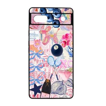Imagem de qizjio Capa de telefone moderna colagem à prova de choque capa protetora para celular para Google Pixel 6A