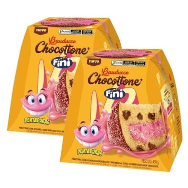 Imagem de kit 2 Panettone Chocottone MAXI Bauducco Fini Dentadura 450g