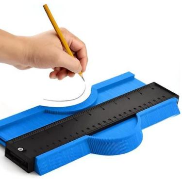 Imagem de Régua Moldador de Contornos 27cm com Escala  Ferramenta de Medição e M