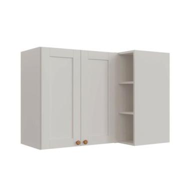 Imagem de Armário Aéreo de Canto Reto 2 Portas 3 Nichos Arizona CabeCasa Madeira