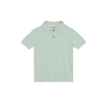 Imagem de Camisa polo infantil menino em piquet Mundi - Brandili, Verde, 10