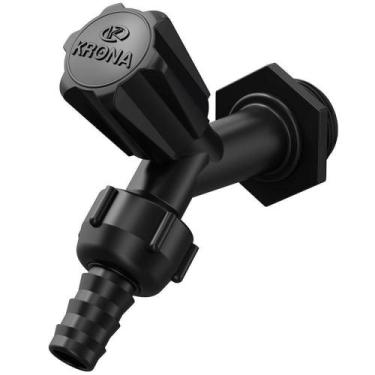 Imagem de Torneira Para Jardim Krona 1/2 - 3/4 Bico Móvel Preta Slim Embalagem C