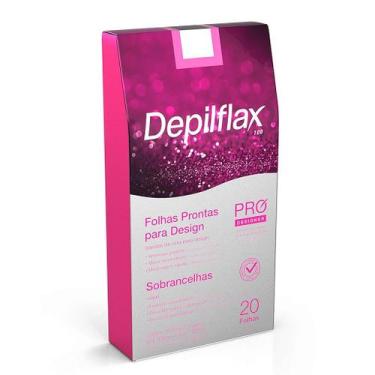 Imagem de Folhas Prontas para Design de Sobrancelhas Depilflax - 20 Unidades