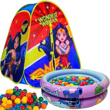 Imagem de Barraca Toca Infantil Toquinha Criança Menina Mulher Maravilha Dobráve