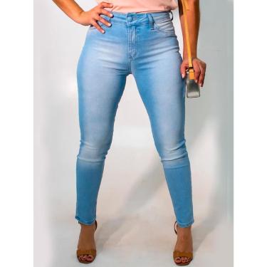 Imagem de Calça Skinny Jeans Délavé Feminina Cintura Alta Anticorpus-Feminino