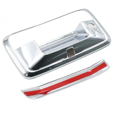 Imagem de Zreneyfex Capa de alça traseira cromada tripla com orifício para câmera de reserva, substituição para GMC Sierra 1500 2500HD 3500HD, substituição para Chevrolet Silverado 1500 2500 2500HD 3500 3500HD