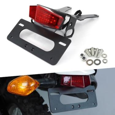 Imagem de Xitomer CRF250L Eliminador de para-lamas/cauda organizado, para HONDA CRF250L / M 2012 2013 2014 2016 2017 2018 2019 2020, com luz traseira de LED/luz de placa de licença, compatível com pisca-piscas de reposição (vermelho)