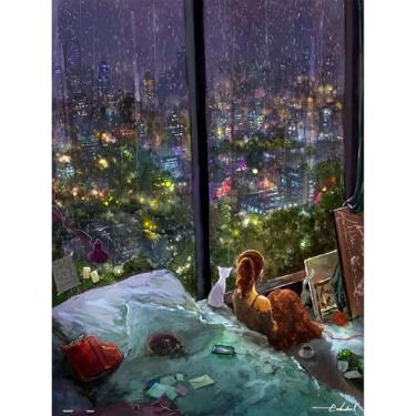 Imagem de PieceRelax Quebra-cabeças de plástico para adultos 1008 peças - endmion1 - Noite chuvosa jogos de mesa e presentes mais satisfatórios, sem necessidade de tapete de quebra-cabeça [U1043]