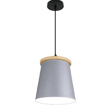 Imagem de CHENKUI 1 Luz, Abajur Macaron Moderno Madeira Pendente Luz Nórdica Pendurada Luz Semi Embutida Iluminação Interior Ajustável Industrial Pendurada Base E27, para Quarto Sala de Estar Corredor